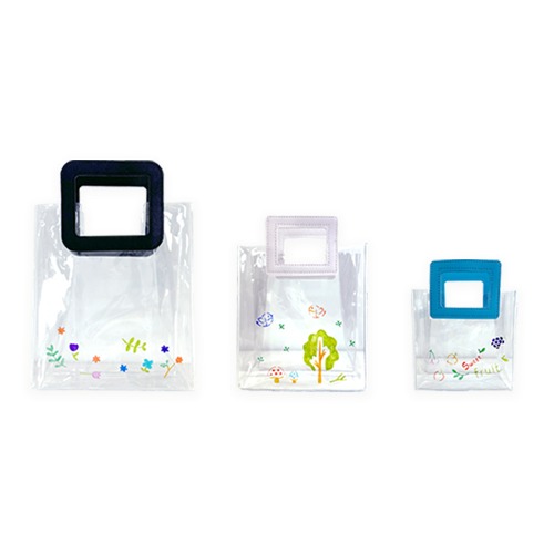 [초등저] 투명 큐브 비치백 (1인용, 3종 택1) + TS스텐실모형판(증정1개)