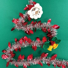 [꾸미기재료] 	크리스마스 나뭇잎모루 -5개입(색상혼합)